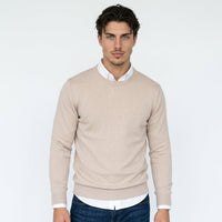 Men's 100% Wool Crew-Neck Sweater – Classic Knit