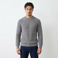Men's 100% Cotton Crew-Neck Sweater – Breathable Knit