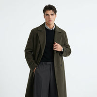 Men's Long Wool Coat – Classic Tailored Design
