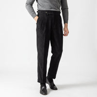 Men's High-Waisted Corduroy Trousers