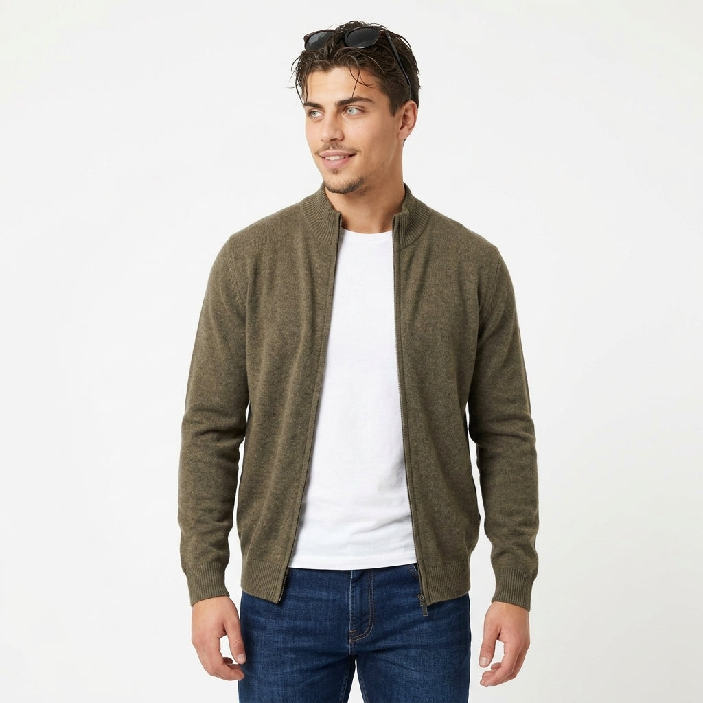 Men's Lightweight Padded Hooded Jacket – Zip Front