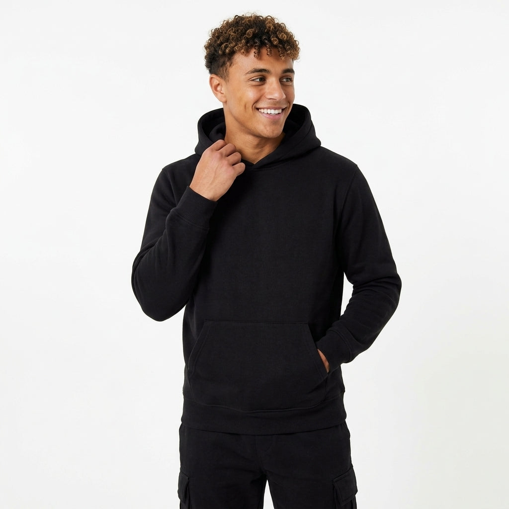 Men's Hooded Sweatshirt – Lightweight Polyester Design