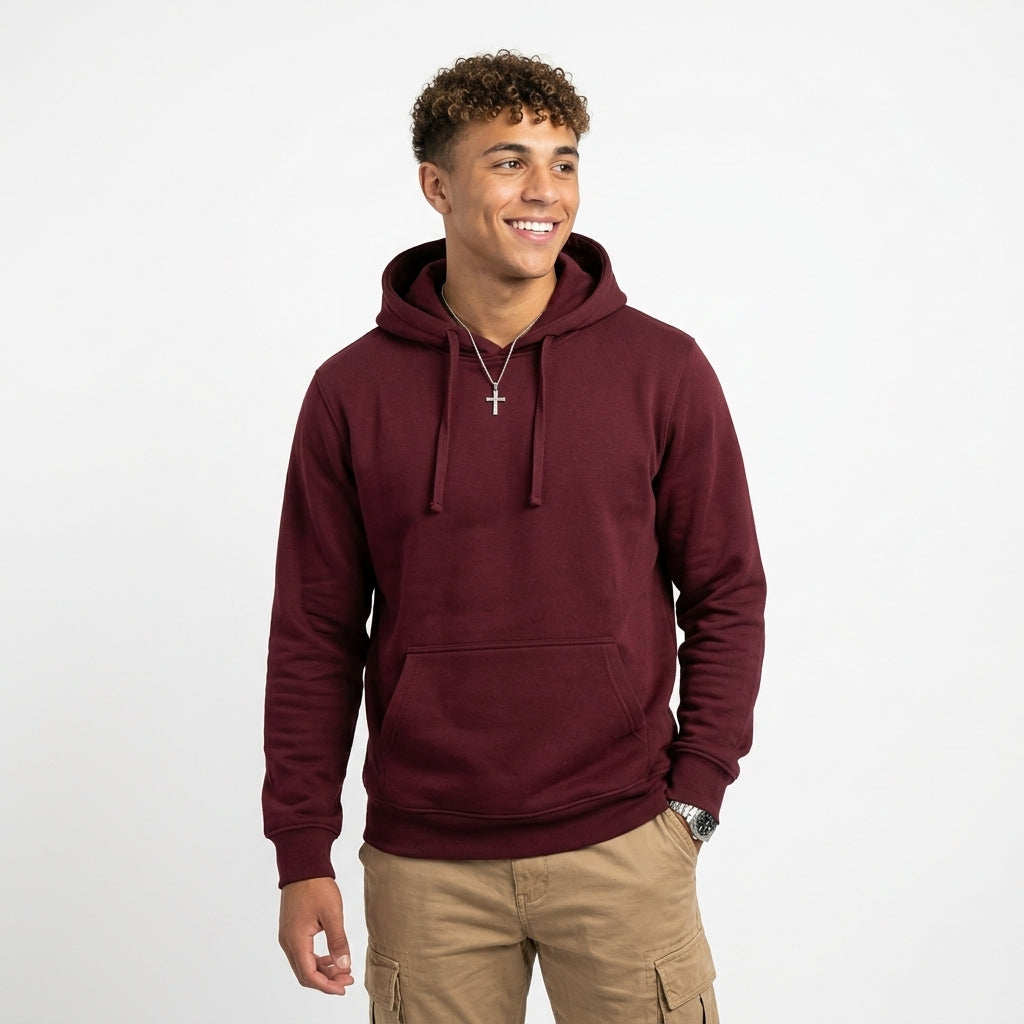 Men's Hooded Sweatshirt – Lightweight Polyester Design