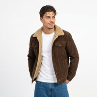Men's Corduroy Jacket – Quilted Lining & Turn-Down Collar
