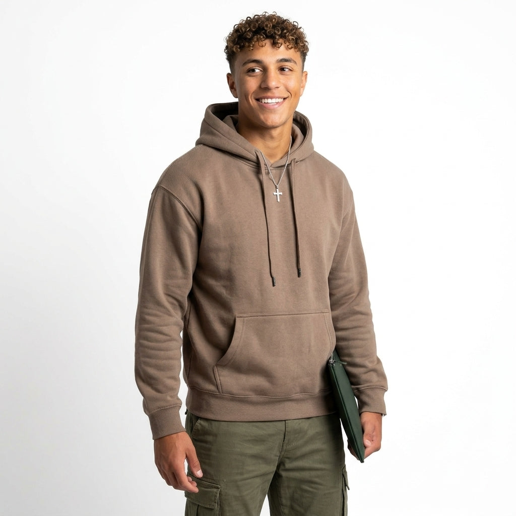 Men's Hooded Sweatshirt – Lightweight Polyester Design