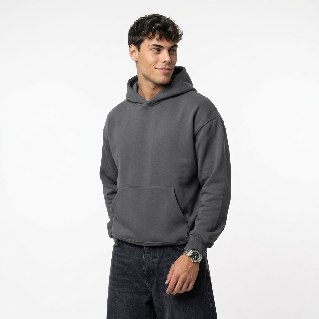 Men's Heavyweight Hoodie – 500 GSM Cotton-Blend