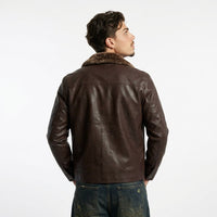 Men's PU Leather Biker Jacket – Fleece Lined