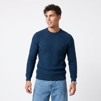 Men's Textured Knit Sweater – Classic Crew Neck