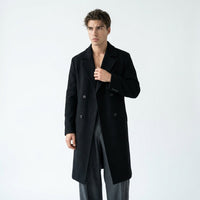 Men's Long Wool Coat – Classic Tailored Design