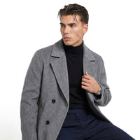 Men's Long Wool Coat – Classic Tailored Design