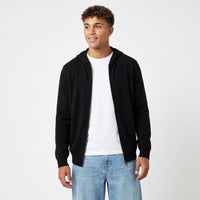 Men's 100% Wool Zip Hoodie – Warm Breathable Knit