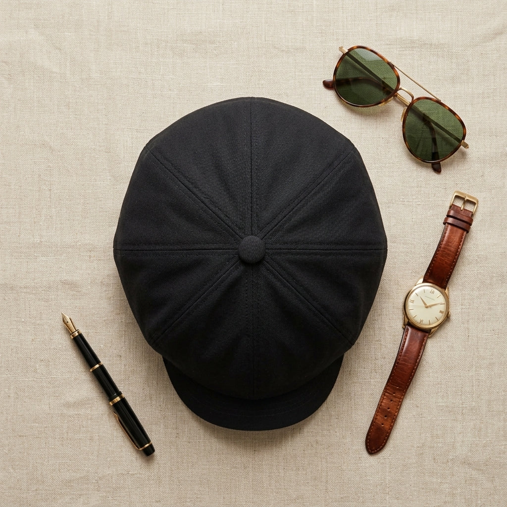 Men's Cotton Newsboy Cap – Classic 8-Panel Design