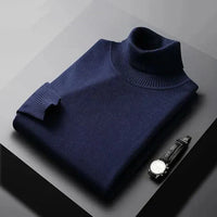 Men's 100% Cashmere Turtleneck – Refined Modern Fit