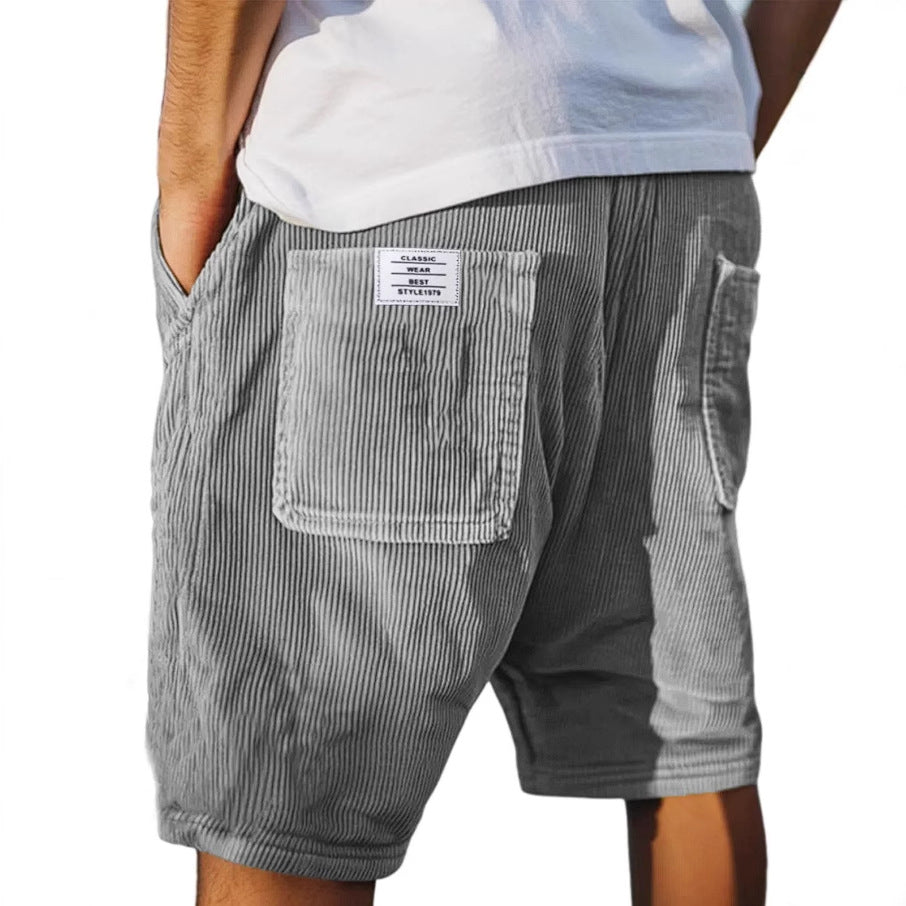 Men's Micro-Corduroy Shorts – Relaxed Structured Fit
