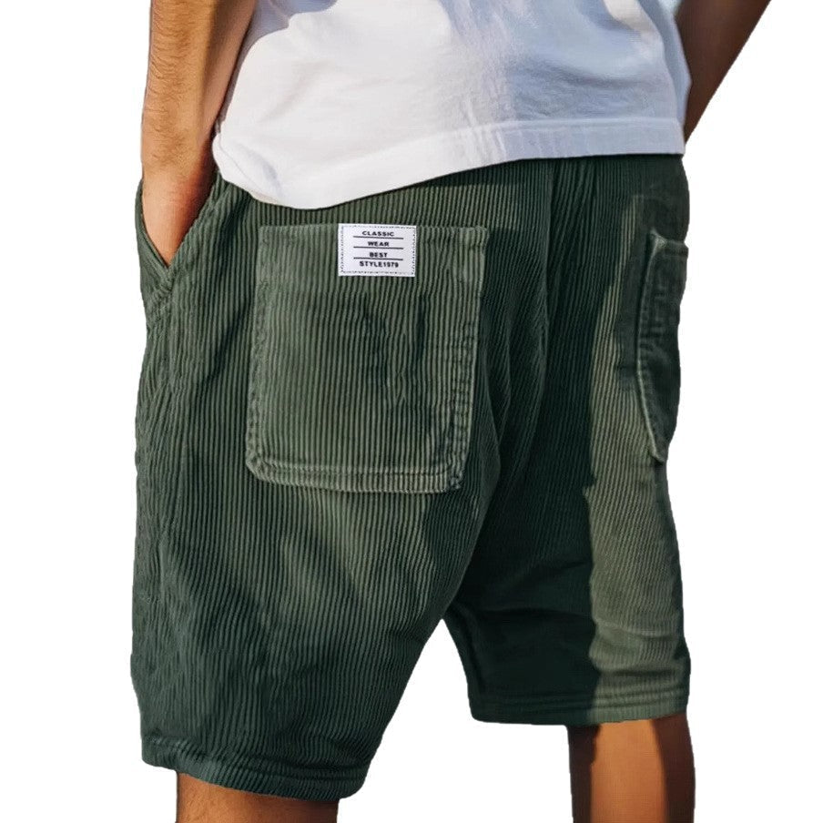 Men's Micro-Corduroy Shorts – Relaxed Structured Fit