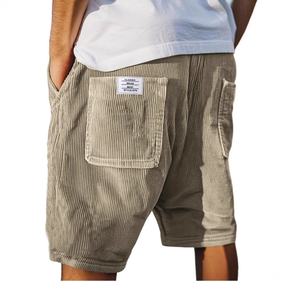 Men's Micro-Corduroy Shorts – Relaxed Structured Fit