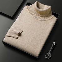 Men's 100% Cashmere Turtleneck – Refined Modern Fit
