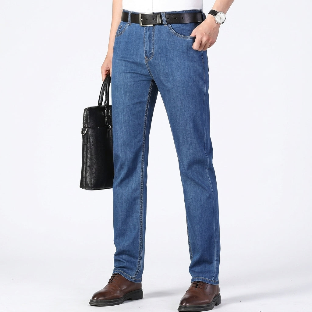 Men's Cotton Jeans – Straight-Leg Smart-Casual Fit