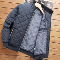 Men's Quilted Bomber Jacket – Fleece Lined