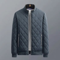 Men's Quilted Bomber Jacket – Fleece Lined
