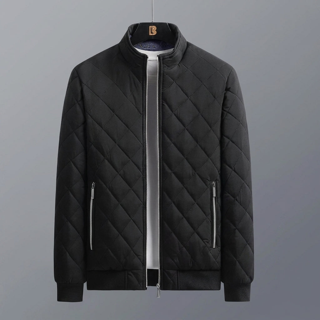 Men's Quilted Bomber Jacket – Fleece Lined