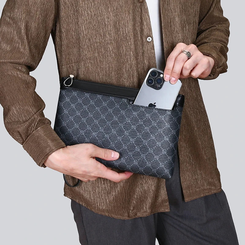 "Sartorial" Handbag – PU Leather, Multifunctional Men’s Bag