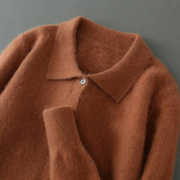 Men's 100% Cashmere Cardigan – Polo Collar