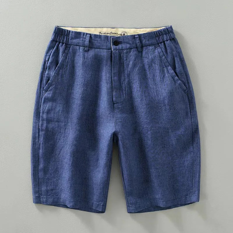 Men's Linen-Blend Summer Shorts – Lightweight Tailored Fit