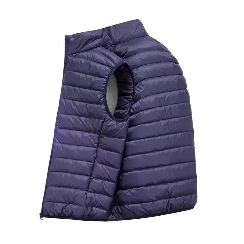 Men's Padded High-Collar Vest – Zip Front