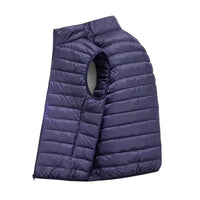 Men's Padded High-Collar Vest – Zip Front