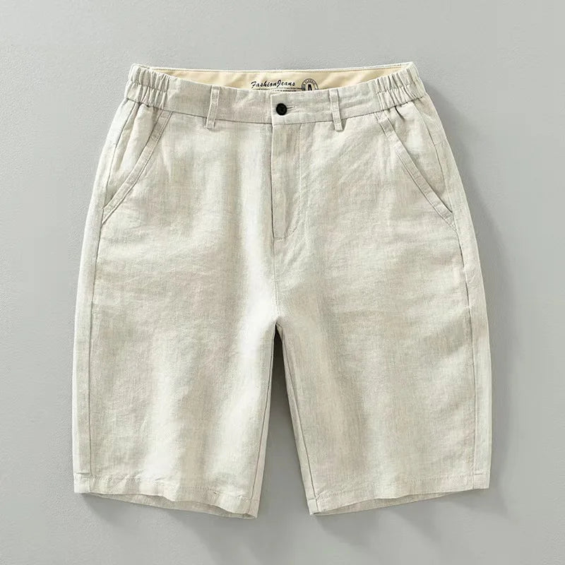 Men's Linen-Blend Summer Shorts – Lightweight Tailored Fit