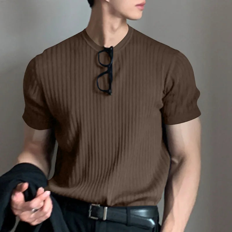 Men's Draped T-Shirt – Lightweight Loose-Fit Knit