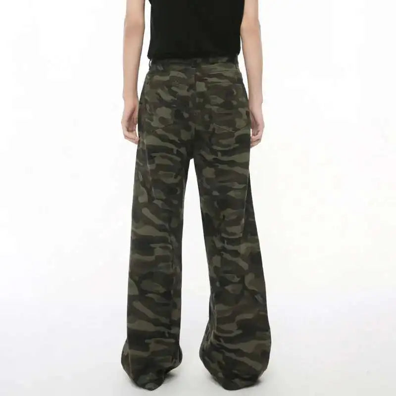 Men's Wide-Leg Jeans – Stretch Cotton Vintage Wash