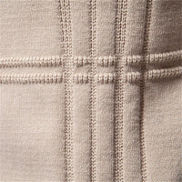 Men's Textured Cotton Sweater – Striped Knit Crew Neck