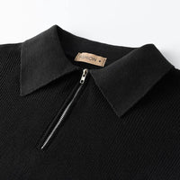 Men's Zip-Up Sweater – Cotton-Blend Relaxed Fit