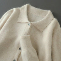 Men's 100% Cashmere Cardigan – Polo Collar