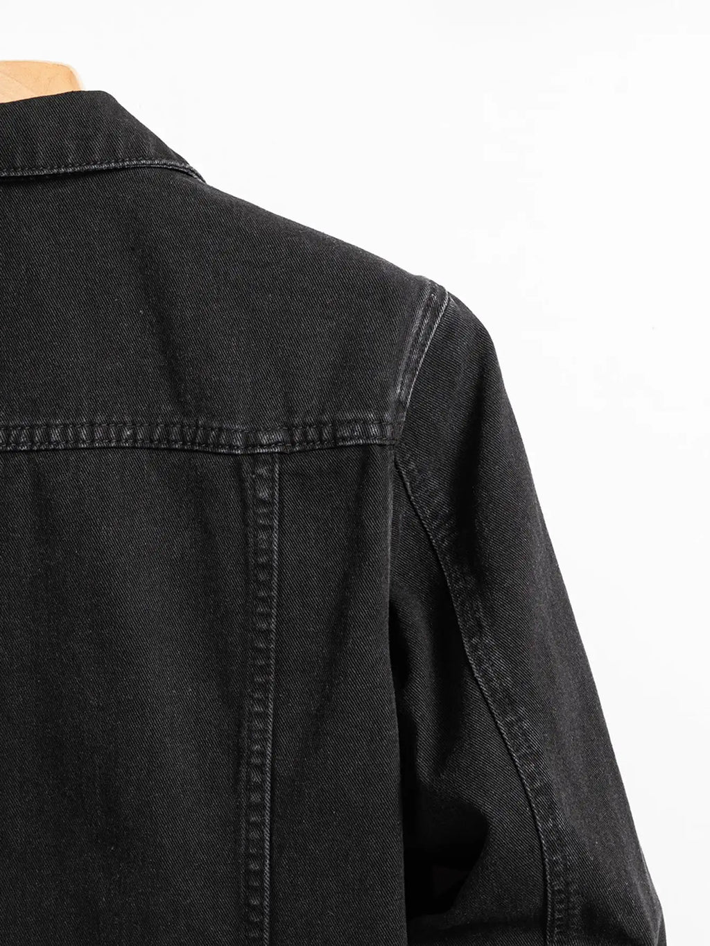 Men's Black Denim Jacket – Classic Casual Fit