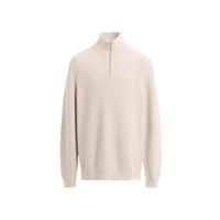Men's High-Neck Zip Sweater – Textured Knit