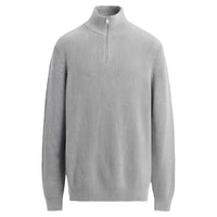Men's High-Neck Zip Sweater – Textured Knit
