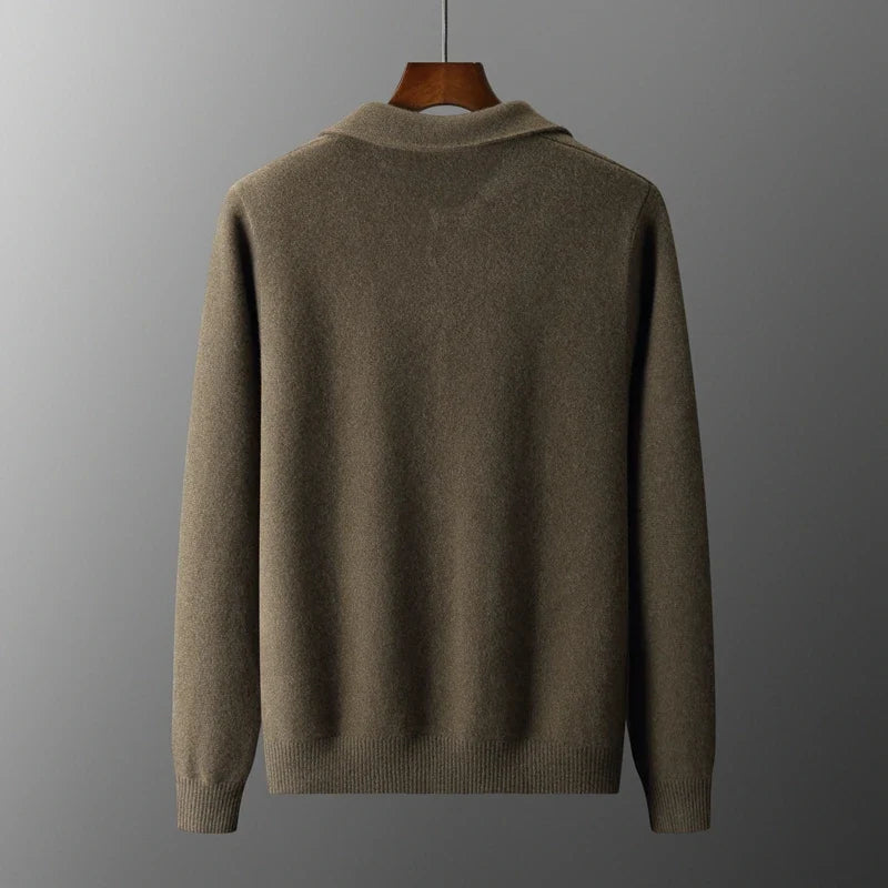 Men's 100% Merino Wool Cardigan – Chunky Button Front
