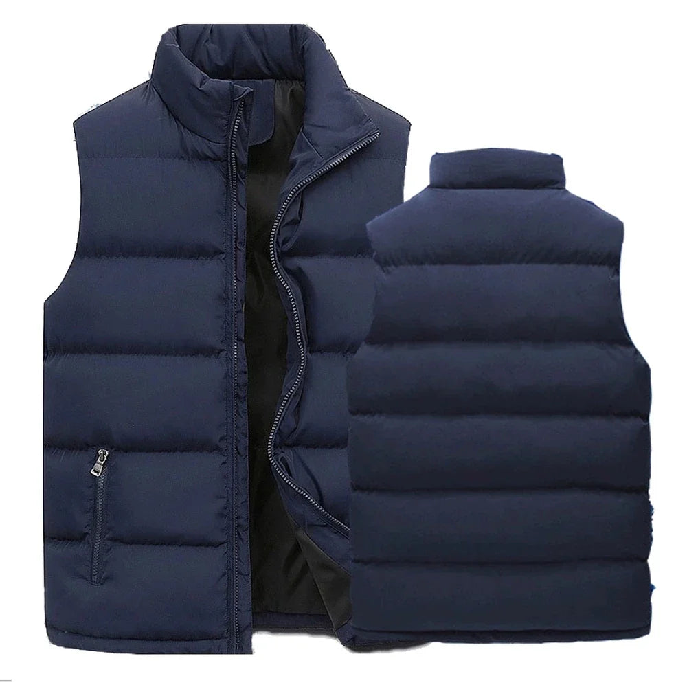 Men's Padded Vest – High Collar & Zip Pockets
