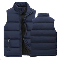 Men's Padded Vest – High Collar & Zip Pockets