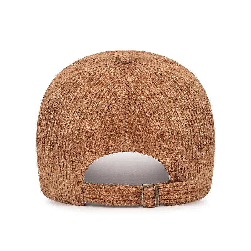 Corduroy Duckbill Cap – Solid-Colour Retro Design