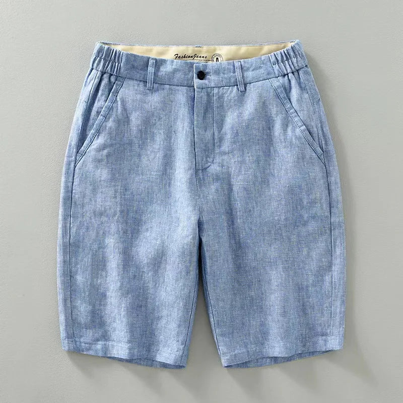 Men's Linen-Blend Summer Shorts – Lightweight Tailored Fit