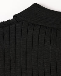 Men's Ribbed Long-Sleeve Polo Shirt – 100% Cotton