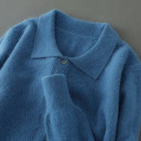 Men's 100% Cashmere Cardigan – Polo Collar