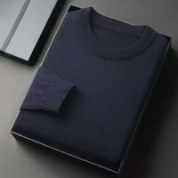 Men's Crew-Neck Knit Sweater – Soft Lightweight Design