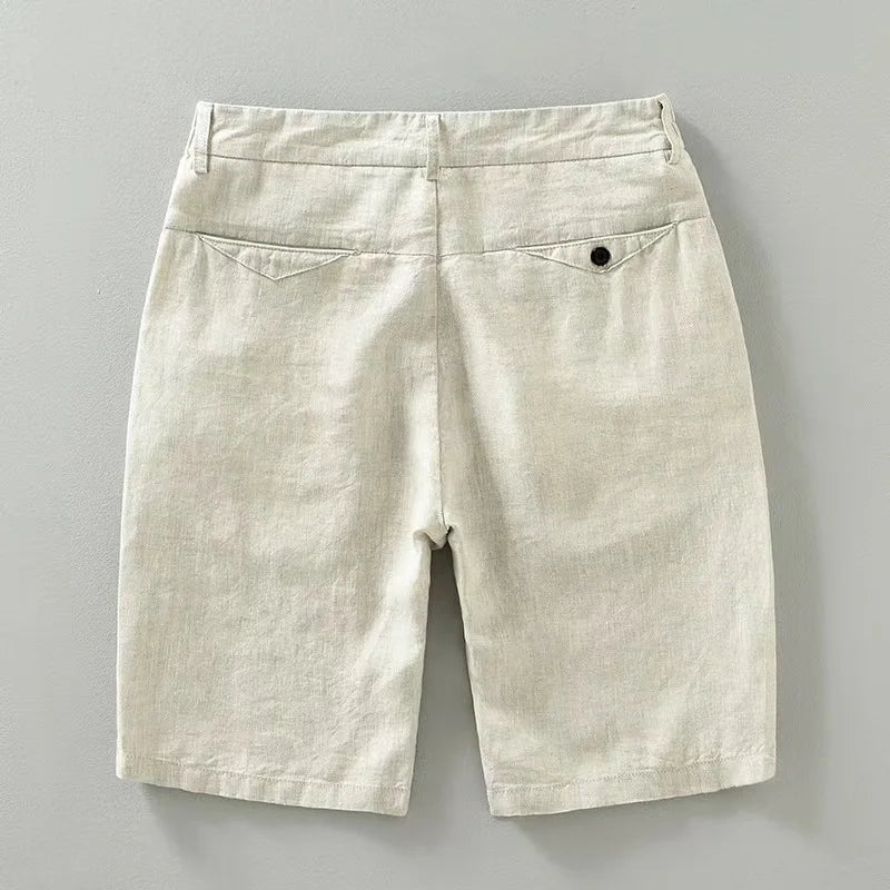 Men's Linen-Blend Summer Shorts – Lightweight Tailored Fit