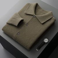 Men's 100% Merino Wool Cardigan – Chunky Button Front