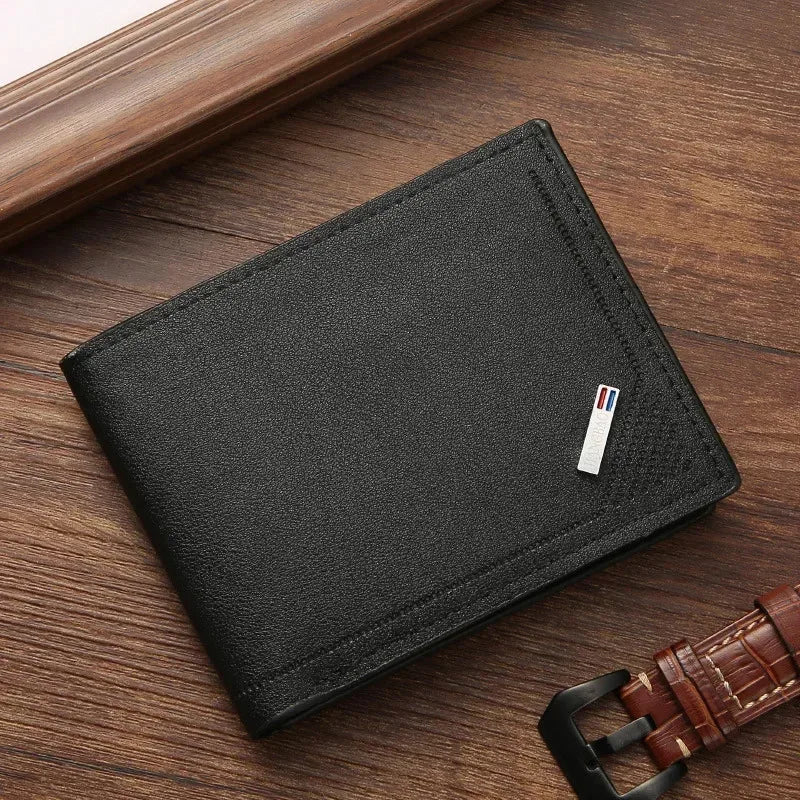 Men's Soft PU Leather Wallet – Slim Foldable Design